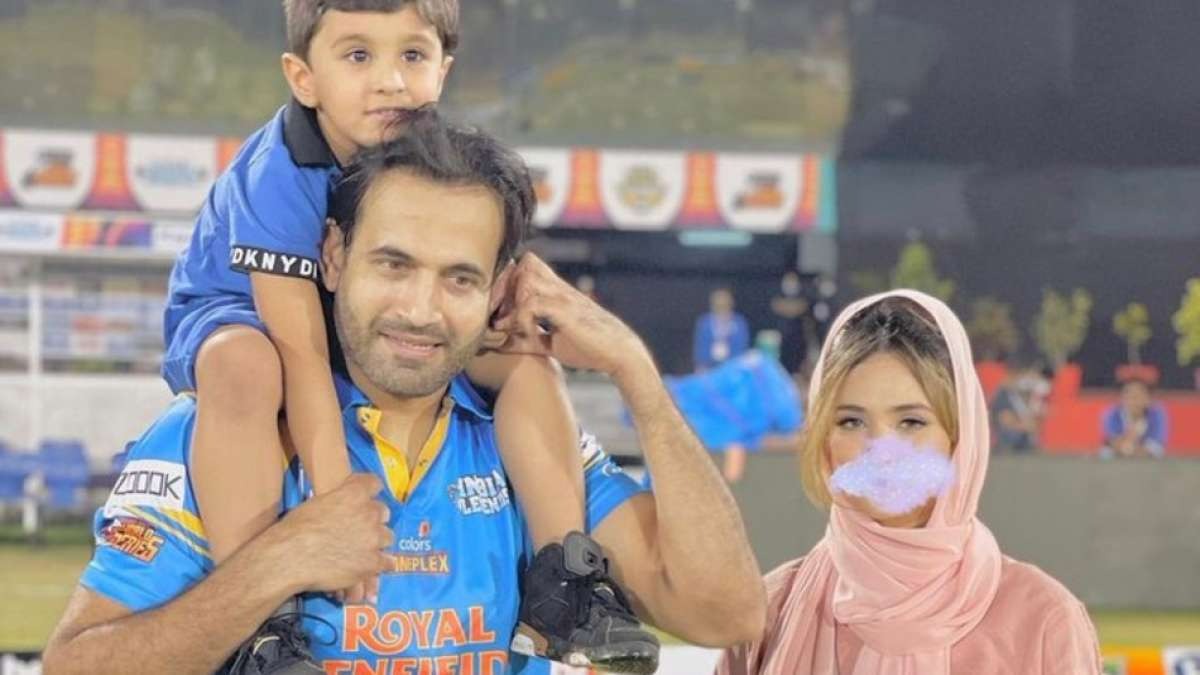 Irfan Pathan with family 